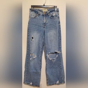 Light wash blue jeans